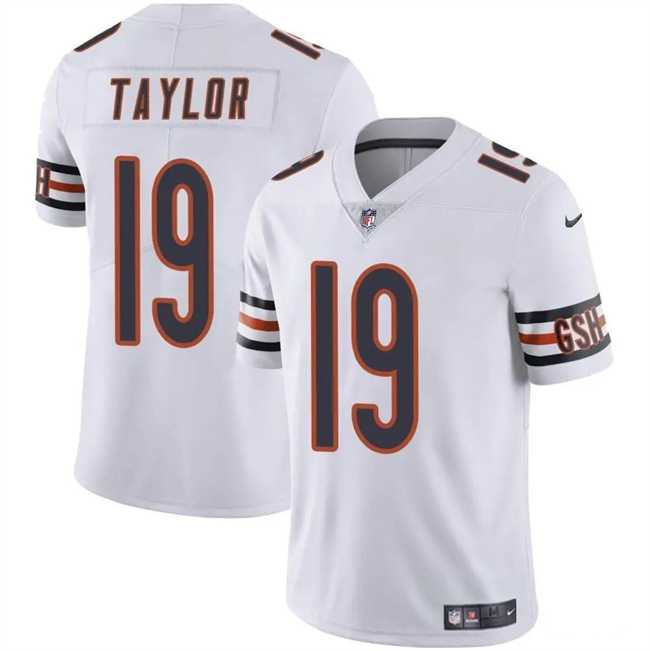 Men & Women & Youth Chicago Bears #19 Tory Taylor White Vapor Football Stitched Jersey